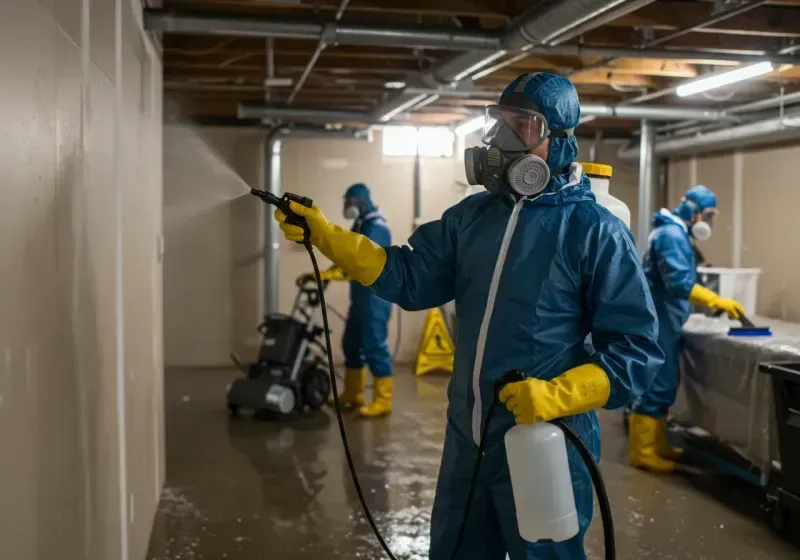 Basement Sanitization and Antimicrobial Treatment process in Seneca, MO