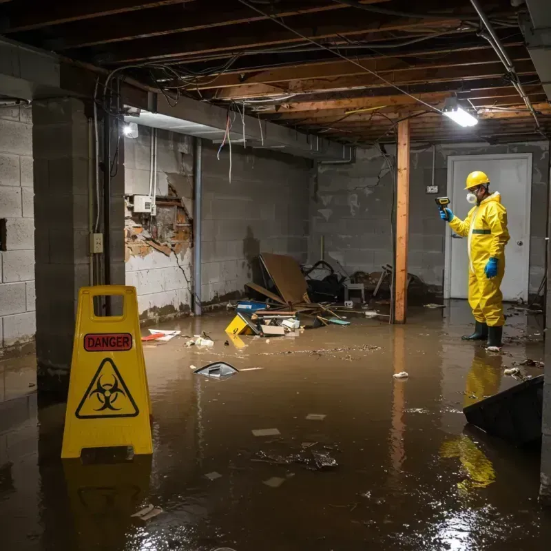 Flooded Basement Electrical Hazard in Seneca, MO Property