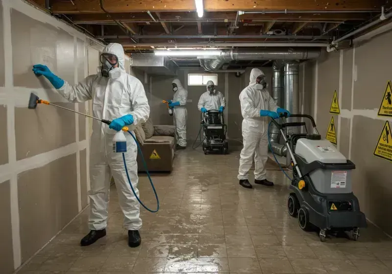 Basement Moisture Removal and Structural Drying process in Seneca, MO